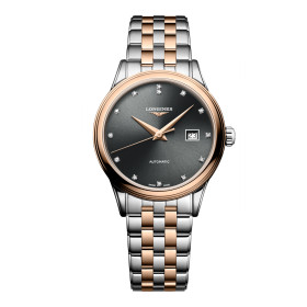 Montre Longines Flagship classic 30 mm Automatique Cadran Sunray anthracite Bracelet Acier