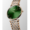 Montre Longines La grande classique de longines 38 mm Quartz Cadran Vert soleillé Bracelet Acier