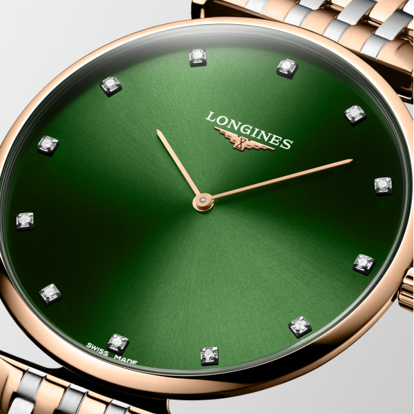 Montre Longines La grande classique de longines 38 mm Quartz Cadran Vert soleillé Bracelet Acier