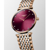 Montre Longines La grande classique de longines 38 mm Quartz Cadran Rouge Bracelet Acier