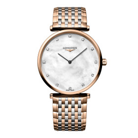 Montre Longines La grande classique de longines 38 mm Quartz Cadran Nacre blanche Bracelet Acier
