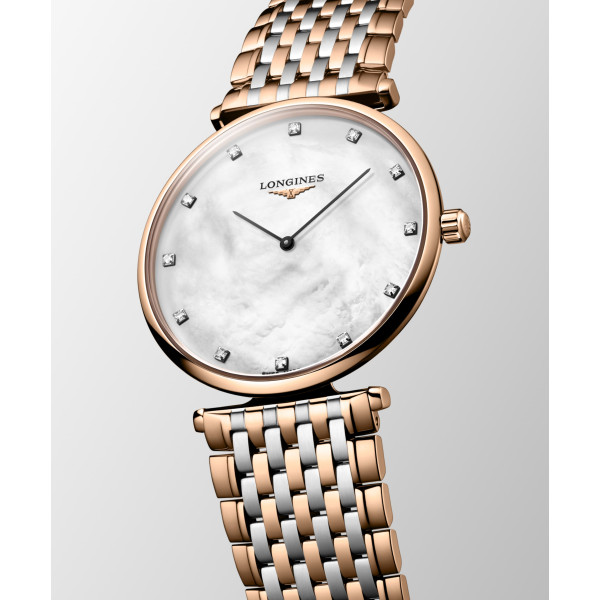 Montre Longines La grande classique de longines 38 mm Quartz Cadran Nacre blanche Bracelet Acier
