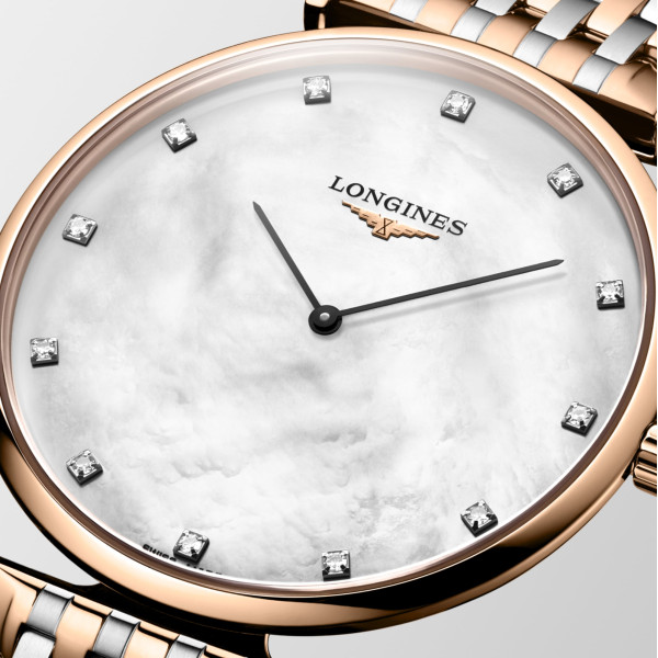 Montre Longines La grande classique de longines 38 mm Quartz Cadran Nacre blanche Bracelet Acier