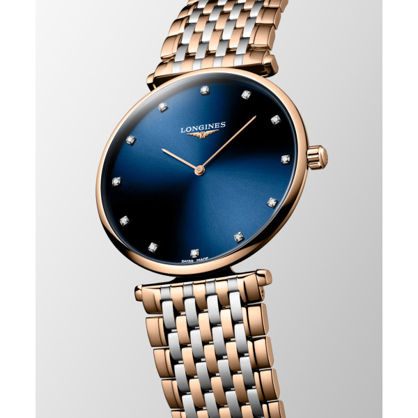 Montre Longines La grande classique de longines 38 mm Quartz Cadran Bleu soleillé Bracelet Acier