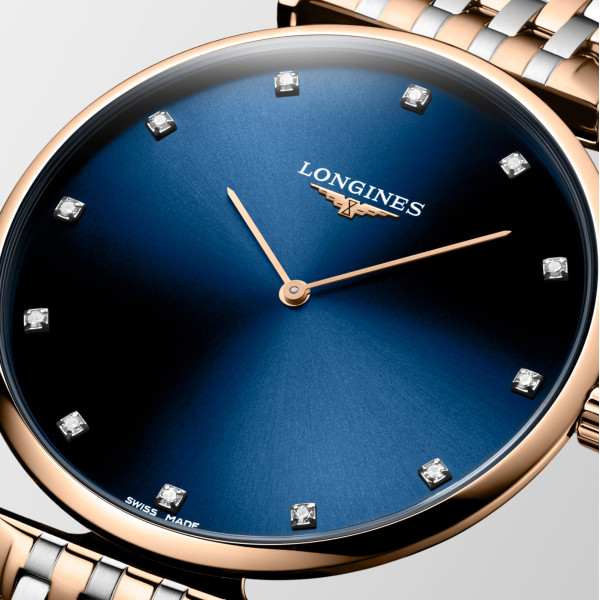 Montre Longines La grande classique de longines 38 mm Quartz Cadran Bleu soleillé Bracelet Acier