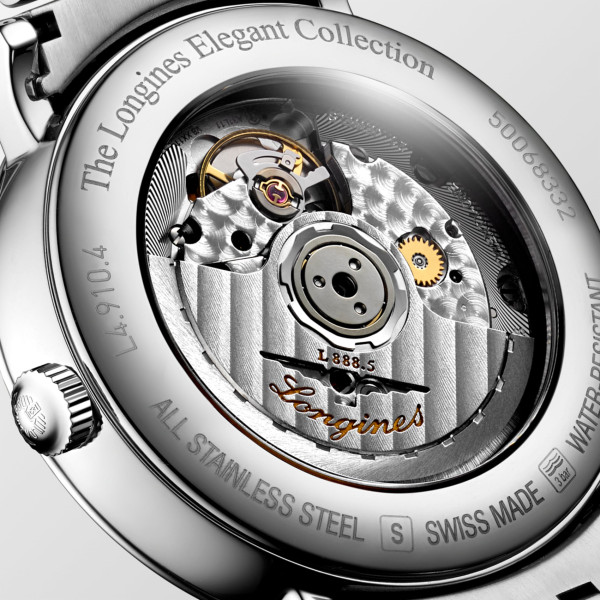 Montre Longines Longines elegant collection 39 mm Automatique Cadran Blanc mat Bracelet Acier