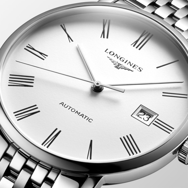 Montre Longines Longines elegant collection 39 mm Automatique Cadran Blanc mat Bracelet Acier