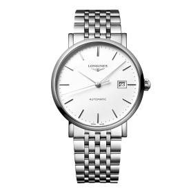 Montre Longines Longines elegant collection 39 mm Automatique Cadran Blanc mat Bracelet Acier