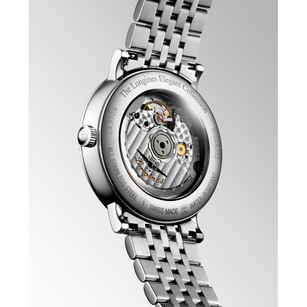 Montre Longines Longines elegant collection 39 mm Automatique Cadran Blanc mat Bracelet Acier