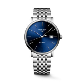 Montre Longines Longines elegant collection 39 mm Automatique Cadran Bleu soleillé Bracelet Acier