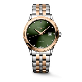 Montre Longines Flagship classic 40 mm Automatique Cadran Vert soleillé Bracelet Acier