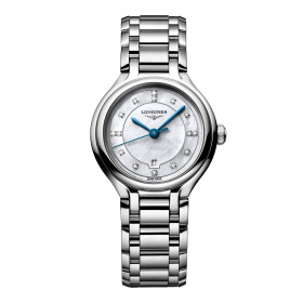 Montre Longines Longines primaluna 30 mm Quartz Cadran Nacre blanche Bracelet Acier