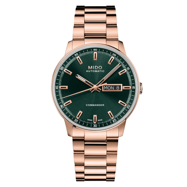 Montre Mido Commander Datoday Cadran Vert Bracelet Acier inoxydable