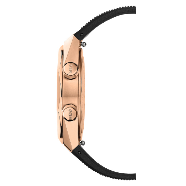 Montre Mido Multifort 8 Two Crowns Cadran Noir Bracelet Caoutchouc