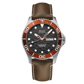Montre Mido Ocean Star 200C Cadran Noir Bracelet Cuir