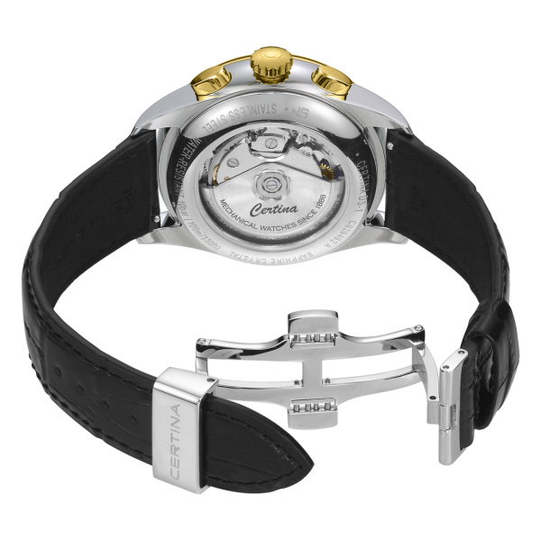Montre Certina DS-1 Chrono Auto Cadran Noir Bracelet Cuir