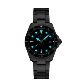 Montre Certina DS Action Diver 38mm Powermatic 80 Cadran Noir Bracelet Acier inoxydable