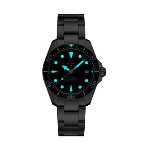 Montre Certina DS Action Diver 38mm Powermatic 80 Cadran Vert Bracelet Acier inoxydable