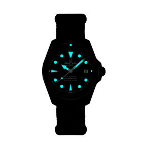 Montre Certina DS Action Diver 38mm Powermatic 80 Cadran Noir Bracelet NATO,Synthétique
