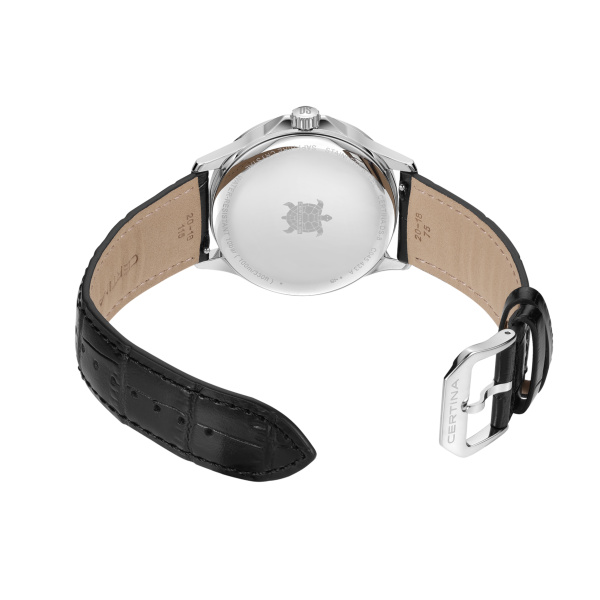 Montre Certina DS-8 Moonphase Gent Cadran Noir Bracelet Acier inoxydable