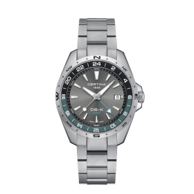 Montre Certina DS-X GMT Cadran Gris Bracelet Acier inoxydable