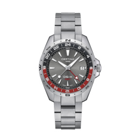 Montre Certina DS-X GMT Cadran Gris Bracelet Acier inoxydable