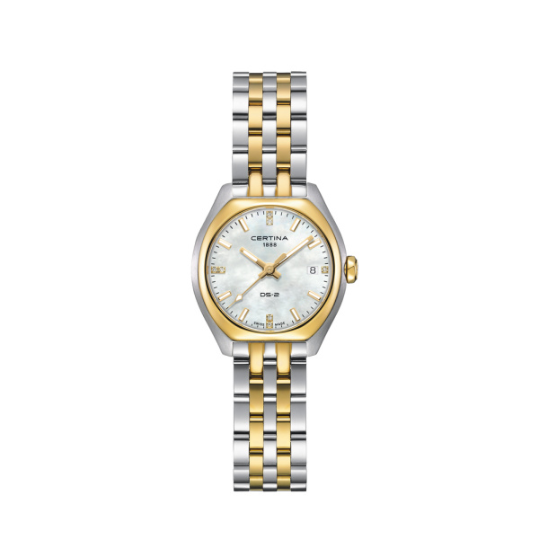 Montre Certina DS-2 Lady Cadran Nacre Bracelet PVD,Acier inoxydable