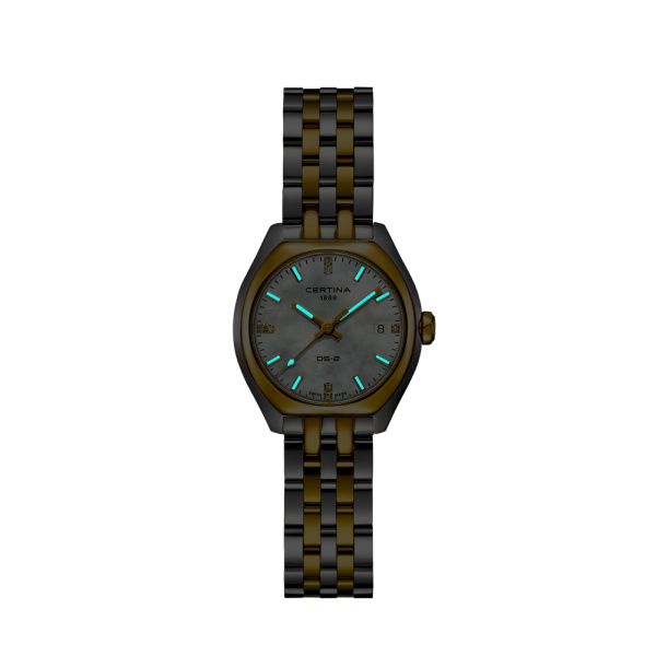 Montre Certina DS-2 Lady Cadran Nacre Bracelet PVD,Acier inoxydable