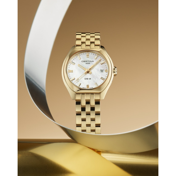 Montre Certina DS-2 Lady Cadran Nacre Bracelet PVD,Acier inoxydable