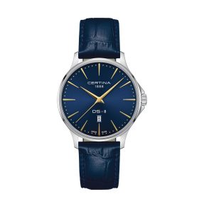 Montre Certina DS-8 Gent 40mm Cadran Bleu Bracelet Cuir