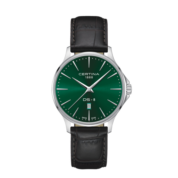Montre Certina DS-8 Gent 40mm Cadran Vert Bracelet Cuir