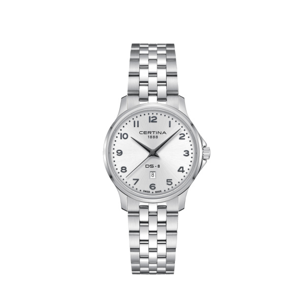 Montre Certina DS-8 Lady 31mm Cadran Argent Bracelet Acier inoxydable