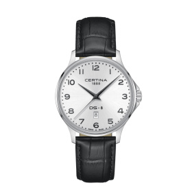 Montre Certina DS-8 Gent 40mm Cadran Argent Bracelet Cuir