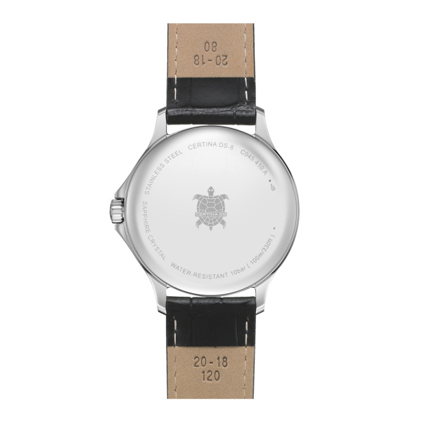 Montre Certina DS-8 Gent 40mm Cadran Argent Bracelet Cuir