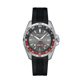 Montre Certina DS-X GMT Cadran Gris Bracelet Caoutchouc
