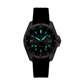 Montre Certina DS-X GMT Cadran Gris Bracelet Caoutchouc