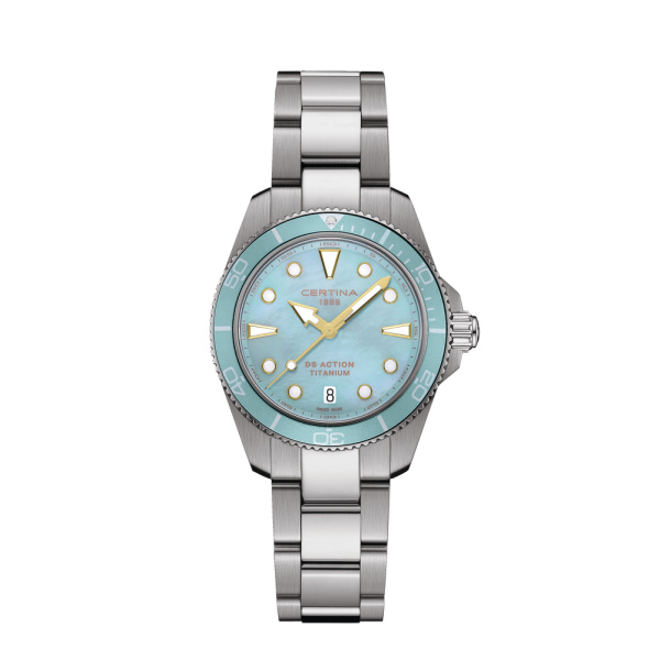 Montre Certina DS Action 34.5mm Cadran Nacre Bracelet Titane