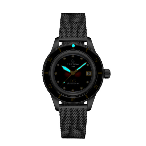 Montre Certina DS PH200M 39mm Powermatic 80 Cadran Marron / Brun Bracelet Maille milanaise,Acier inoxydable