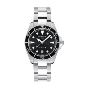 Montre Certina DS Action 40mm Cadran Noir Bracelet Acier inoxydable