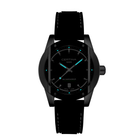 Montre Certina DS Cascadeur Cadran Noir Bracelet Caoutchouc