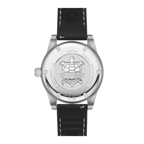 Montre Certina DS Cascadeur Cadran Noir Bracelet Caoutchouc