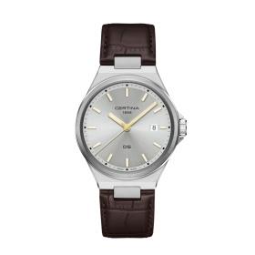 Montre Certina DS-7 Quartz Cadran Argent Bracelet Acier inoxydable,Cuir
