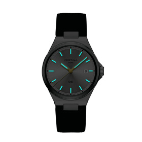 Montre Certina DS-7 Quartz Cadran Argent Bracelet Acier inoxydable,Cuir