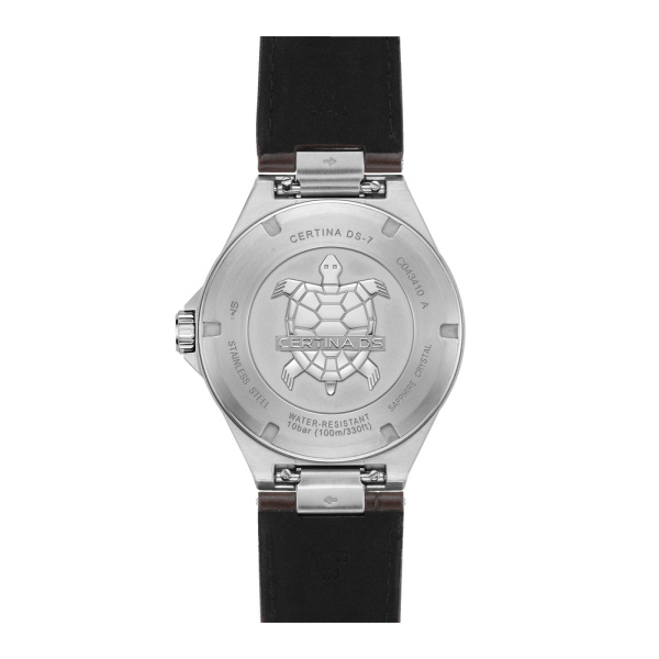 Montre Certina DS-7 Quartz Cadran Argent Bracelet Acier inoxydable,Cuir