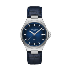 Montre Certina DS-7 Quartz Cadran Bleu Bracelet Cuir
