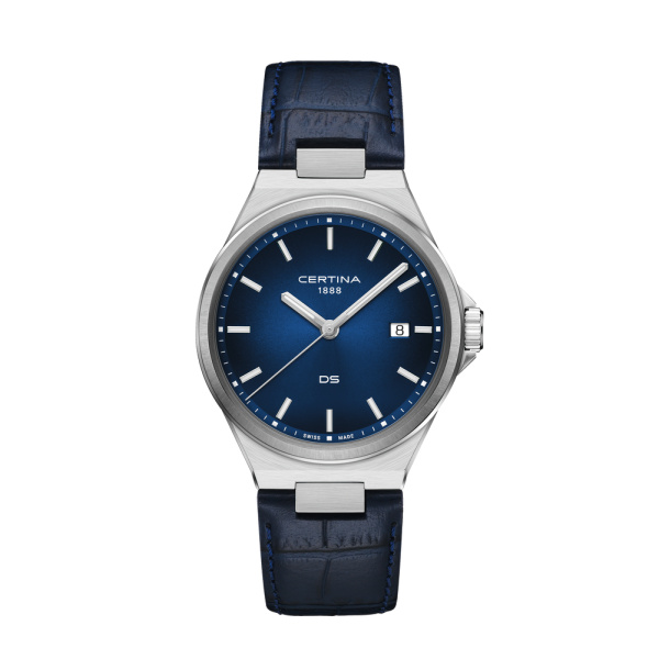Montre Certina DS-7 Quartz Cadran Bleu Bracelet Cuir