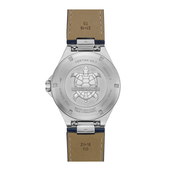 Montre Certina DS-7 Quartz Cadran Bleu Bracelet Cuir