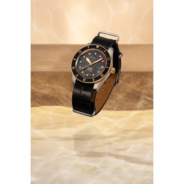 Montre Certina DS PH100M Lady Cadran Noir Bracelet Cuir