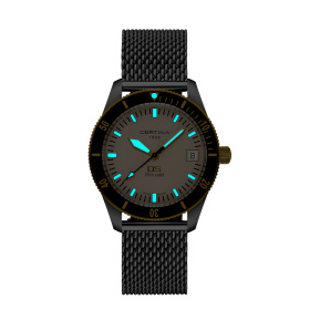 Montre Certina DS PH100M Gent Cadran Argent Bracelet Maille milanaise,Acier inoxydable