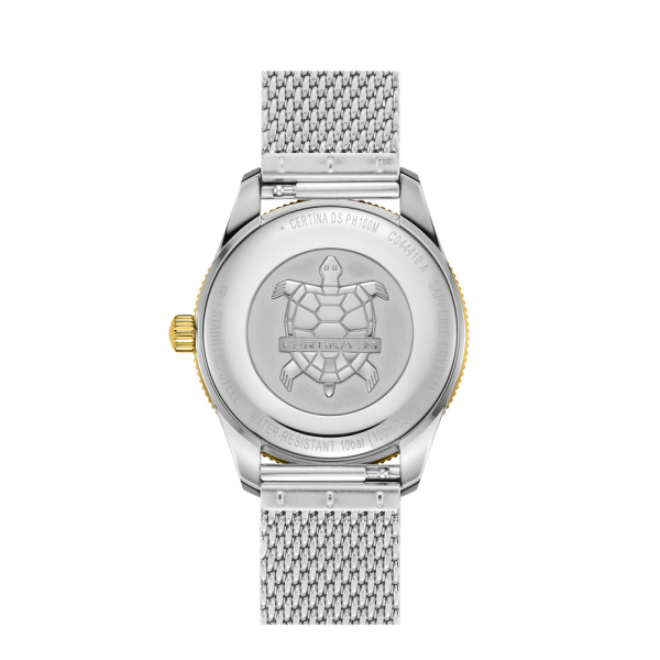 Montre Certina DS PH100M Gent Cadran Argent Bracelet Maille milanaise,Acier inoxydable